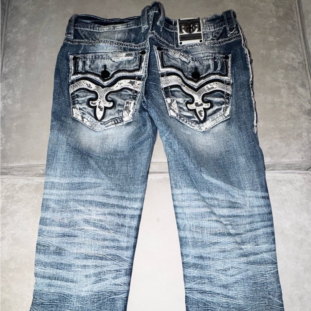 Rock Revival Men's Blue Slim Straight Jeans